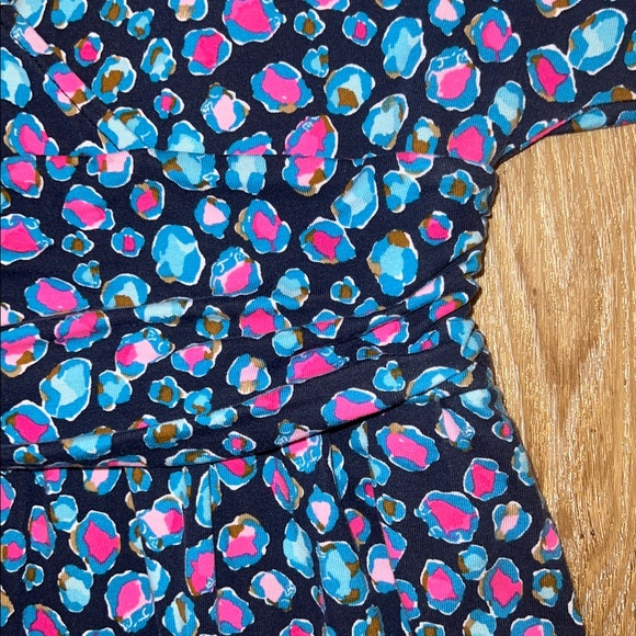 EUC Lilly Pulitzer Parigi Knit Skort Romper Seabreeze Blue Low Tide Navy Spotted - Picture 15 of 16